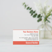 Carte De Visite Motif de briques du constructeur de la maison avec (Debout devant)