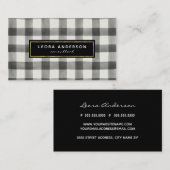 Carte De Visite Motif de Buffalo Plaid moderne (Devant / Derrière)