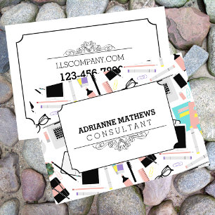 Carte De Visite Motif de bureau personnalisé moderne