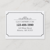 Carte De Visite Motif de bureau personnalisé moderne (Dos)