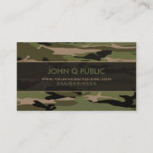 Carte De Visite Motif de camo Hunter Green (Devant)