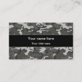 Carte De Visite Motif de Camouflage gris, Motif militaire, Armée (Dos)