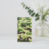 Carte De Visite Motif de camouflage kaki (Debout devant)