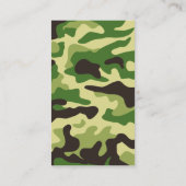 Carte De Visite Motif de camouflage kaki (Dos)