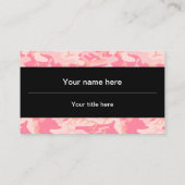 Carte De Visite Motif de Camouflage rose, Armée (Dos)