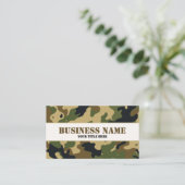 Carte De Visite Motif de camouflage vert (Debout devant)