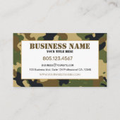 Carte De Visite Motif de camouflage vert (Dos)