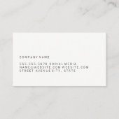 Carte De Visite Motif de carreaux gris (Dos)