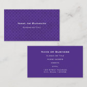 Carte De Visite Motif de cercles violets (Devant / Derrière)