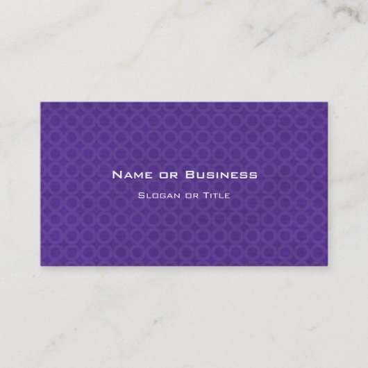 Carte De Visite Motif de cercles violets (Devant)