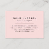 Carte De Visite Motif de cerfs, Cerf de bébé, Boho, Fleurs, Lune (Dos)