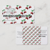 Carte De Visite Motif de cerises (Devant / Derrière)