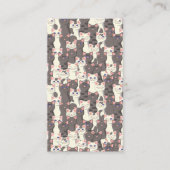 Carte De Visite Motif de chats blancs et gris (Devant)