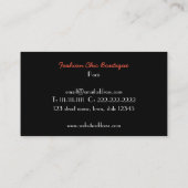 Carte De Visite Motif de chaussures de mode rouge (Dos)