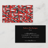 Carte De Visite Motif de chaussures de mode rouge (Devant / Derrière)
