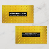 Carte de visite Motif de chien d'or (Devant / Derrière)