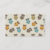 Carte De Visite motif de chouette lunaire (Dos)