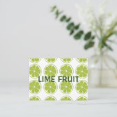 Carte De Visite Motif de citron vert Citron Fruit (Debout devant)