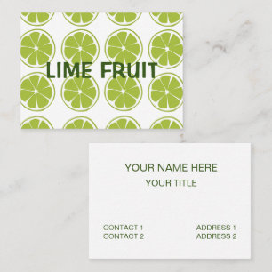Carte De Visite Motif de citron vert Citron Fruit