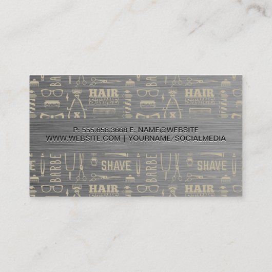 Carte De Visite Motif de coiffure (Dos)