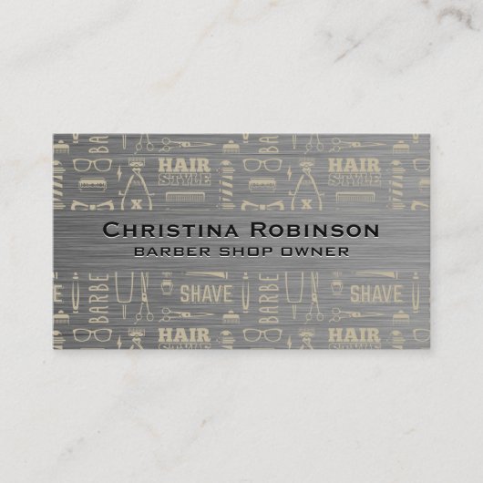 Carte De Visite Motif de coiffure (Devant)