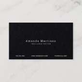 Carte De Visite Motif de corde rouge noir (Dos)