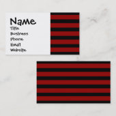 Carte De Visite Motif de couche épaisse rouge et noire (Devant / Derrière)