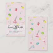 Carte De Visite Motif de couture (Devant / Derrière)