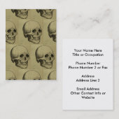 Carte De Visite Motif de crâne de Halloween (Devant / Derrière)