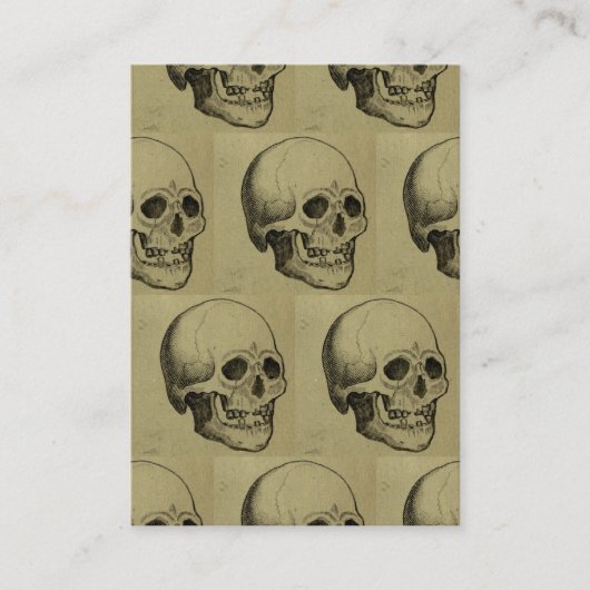 Carte De Visite Motif de crâne de Halloween (Devant)