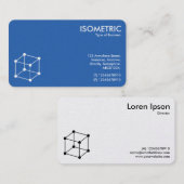 Carte De Visite Motif de cube isométrique - Plan directeur (Devant / Derrière)