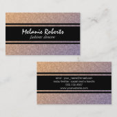 Carte De Visite Motif de dégradé textile (Devant / Derrière)
