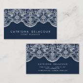 Carte De Visite Motif de dentelle du Maroc de minuit (Devant / Derrière)