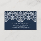 Carte De Visite Motif de dentelle du Maroc de minuit (Dos)