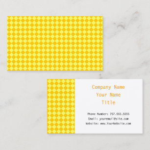 Carte De Visite Motif de diamant combiné jaune par STaylor