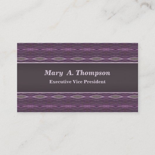 Carte De Visite Motif de diamant violet (Devant)