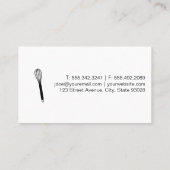 Carte De Visite Motif de donut | Whisk | Baker (Dos)