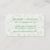 Carte De Visite Motif de feuille d'aquarelle (Dos)