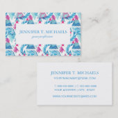 Carte De Visite Motif de feuilles tropicales Abstraites (Devant / Derrière)