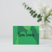 Carte De Visite Motif de feuilles vertes (Debout devant)