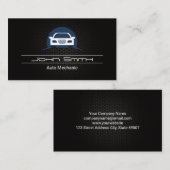 Carte De Visite Motif de fibre de carbone du logo automatique | Lo (Devant / Derrière)