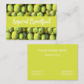 Carte De Visite Motif de Fil de Fil Tropical (Devant / Derrière)