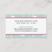 Carte De Visite Motif De Flamants roses, Animaux De Compagnie, Bou (Dos)