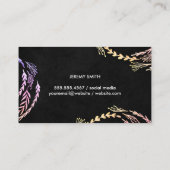 Carte De Visite Motif de flamme naturel (Dos)