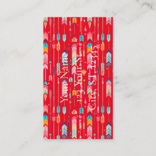 Carte De Visite Motif de flèche multicolore Thunder_Cove