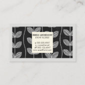 Carte De Visite Motif de fleur de calque illustratif (Dos)