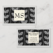 Carte De Visite Motif de fleur de calque illustratif (Devant / Derrière)