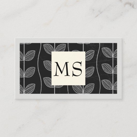 Carte De Visite Motif de fleur de calque illustratif (Devant)