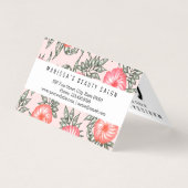 Carte De Visite Motif de fleur hawaïen de ketmie rose (Dos)