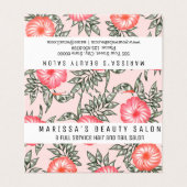 Carte De Visite Motif de fleur hawaïen de ketmie rose (Extérieur déplié)